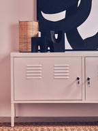 Two Door White Locker Cabinet | Academy