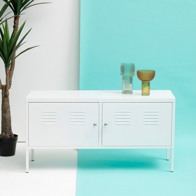 Two Door White Locker Cabinet | Academy