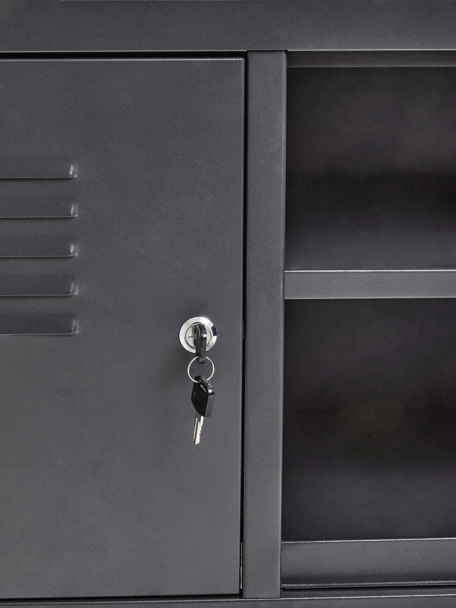Two Door Grey Locker Cabinet | Academy