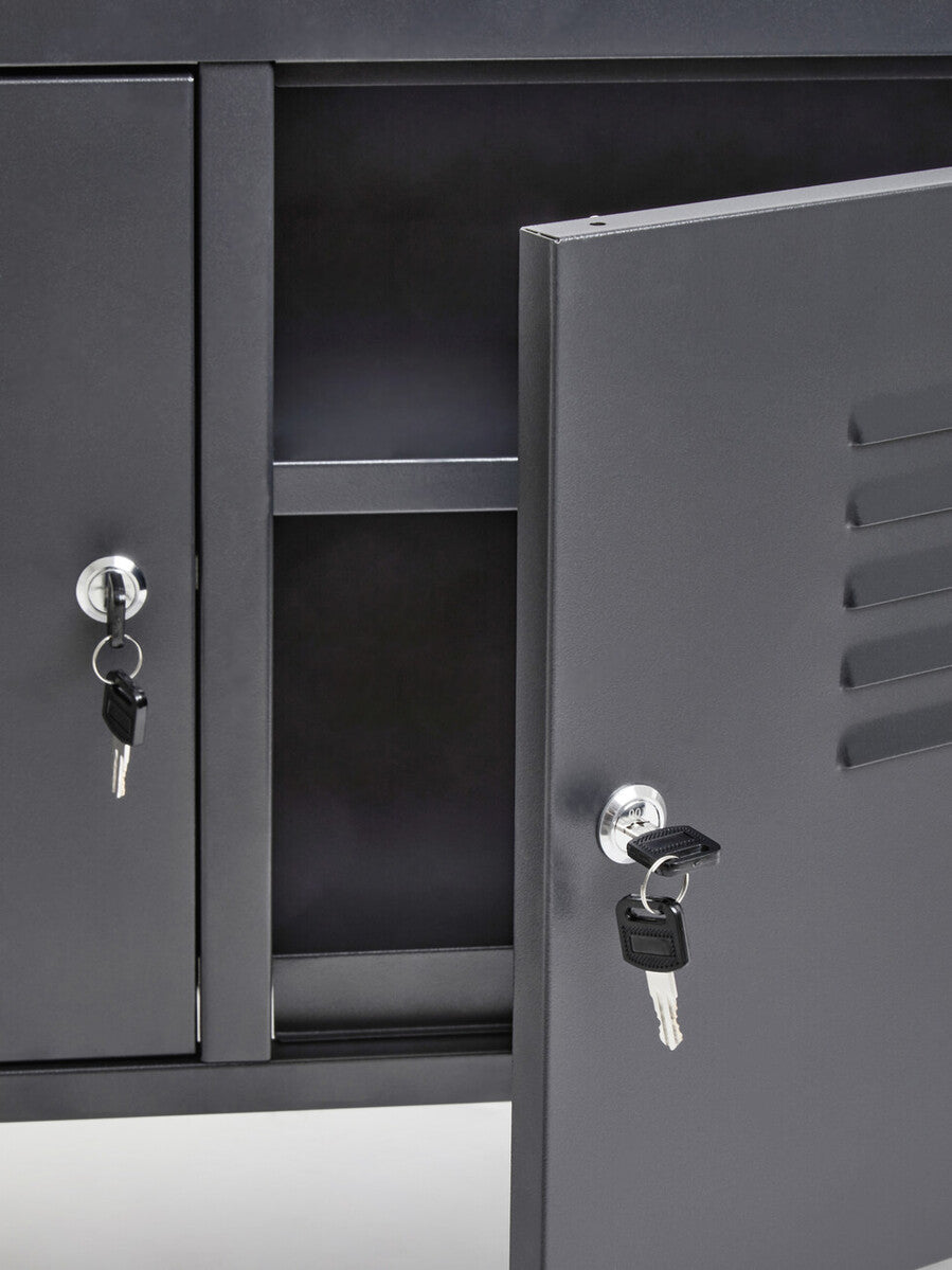 Two Door Grey Locker Cabinet | Academy
