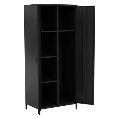 Black Two Door Locker Style Wardrobe | Academy