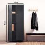 Black Two Door Locker Style Wardrobe | Academy