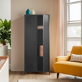 Black Two Door Locker Style Wardrobe | Academy
