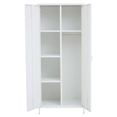 White Two Door Locker Style Wardrobe | Academy