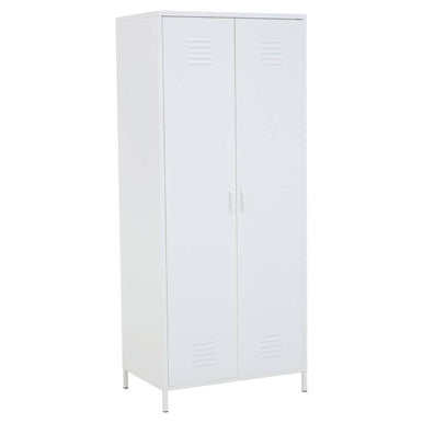 White Two Door Locker Style Wardrobe | Academy