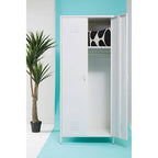 White Two Door Locker Style Wardrobe | Academy