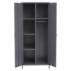 Grey Two Door Locker Style Wardrobe | Academy