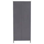 Grey Two Door Locker Style Wardrobe | Academy