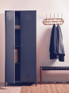 Grey Two Door Locker Style Wardrobe | Academy