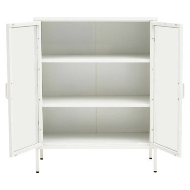 Two Door White Metal Cabinet | Acier