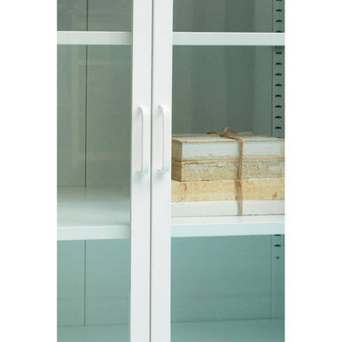 Two Door White Metal Cabinet | Acier