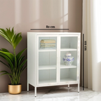 Two Door White Metal Cabinet | Acier