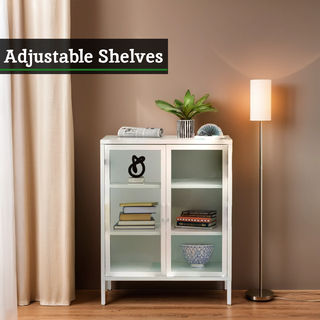 Two Door White Metal Cabinet | Acier