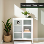 Two Door White Metal Cabinet | Acier