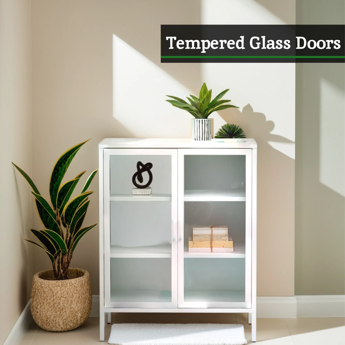 Two Door White Metal Cabinet | Acier