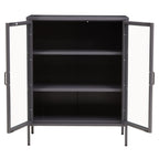 Two Door Grey Metal Cabinet | Acier