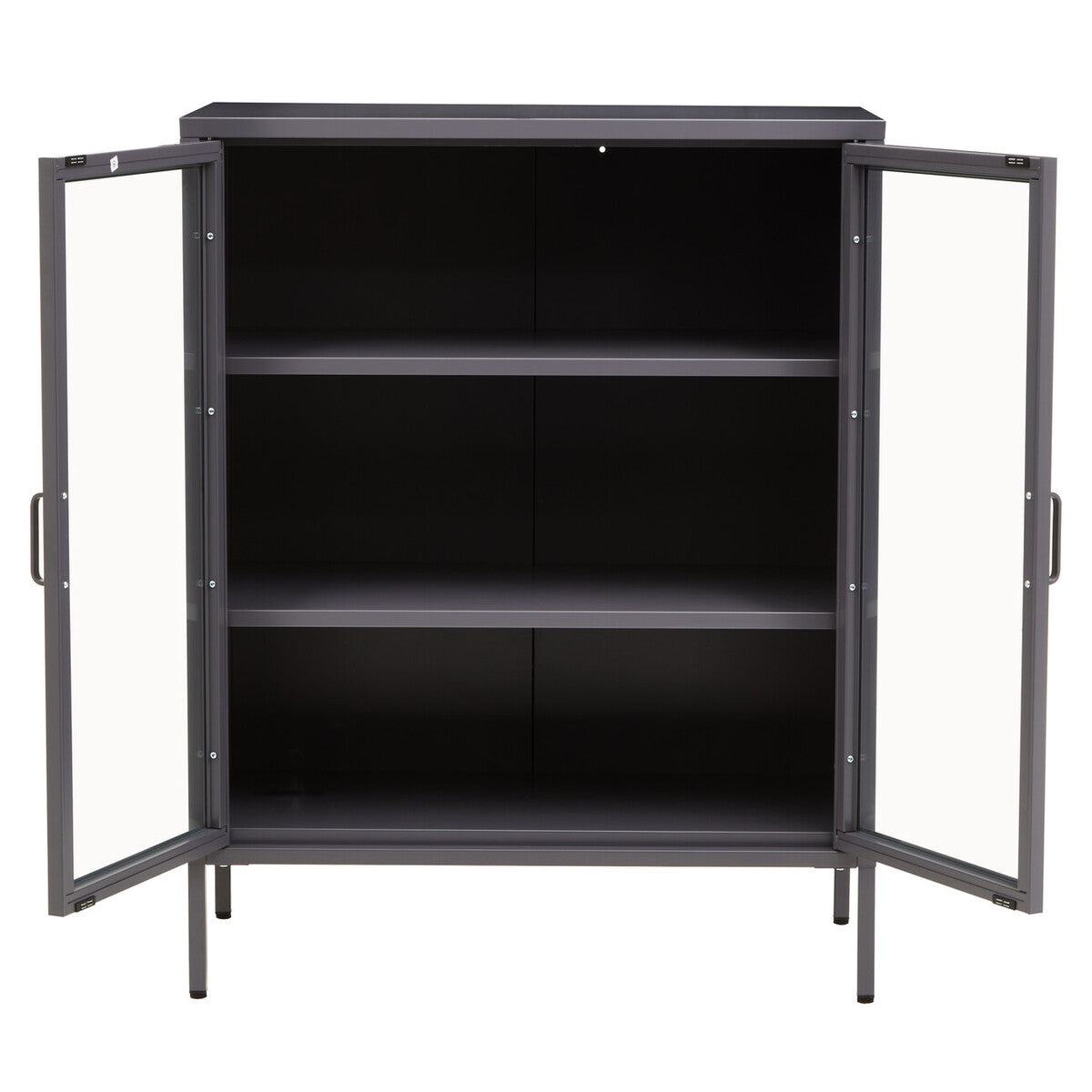 Two Door Grey Metal Cabinet | Acier