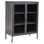 Two Door Grey Metal Cabinet | Acier