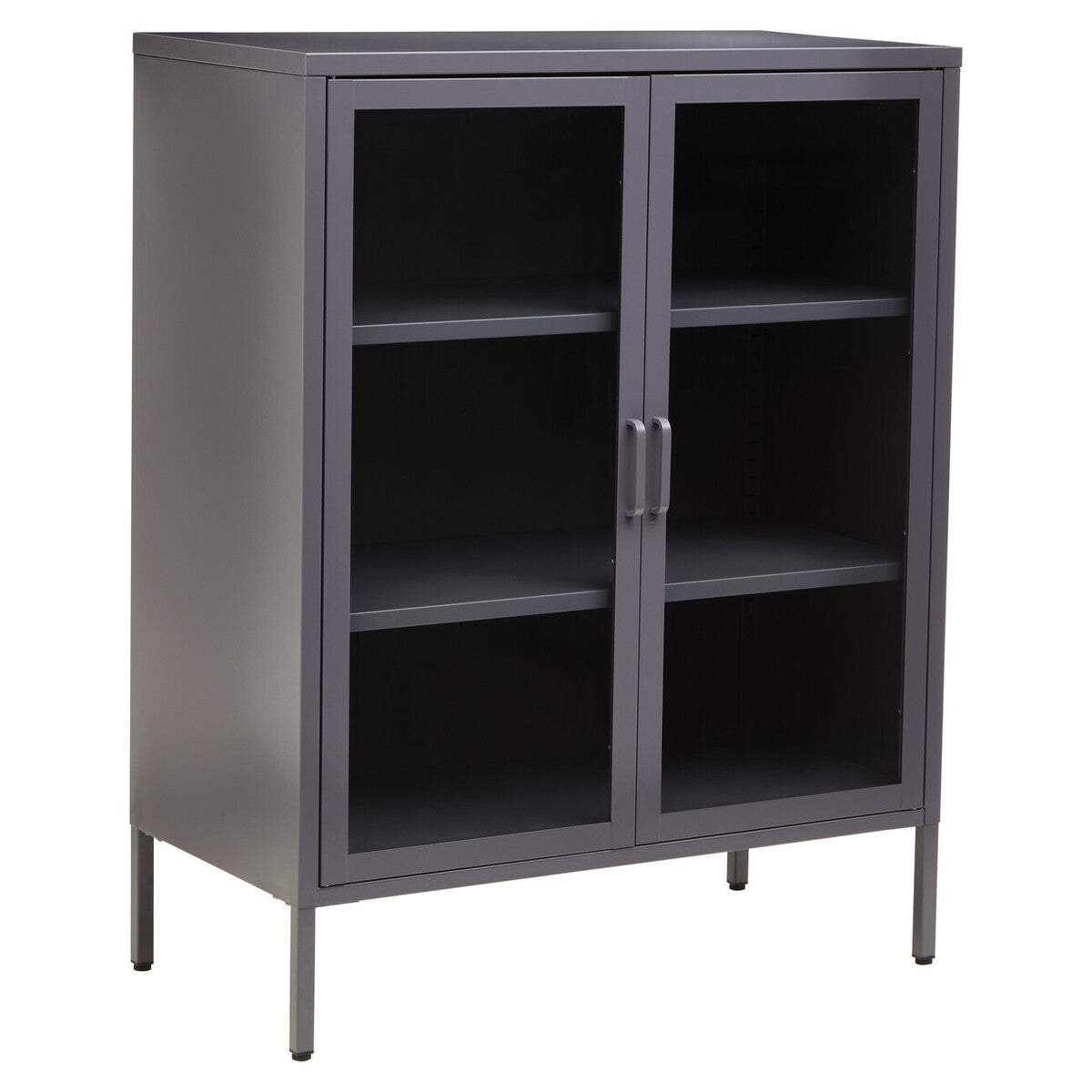Two Door Grey Metal Cabinet | Acier