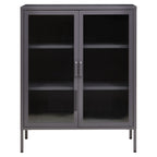 Two Door Grey Metal Cabinet | Acier