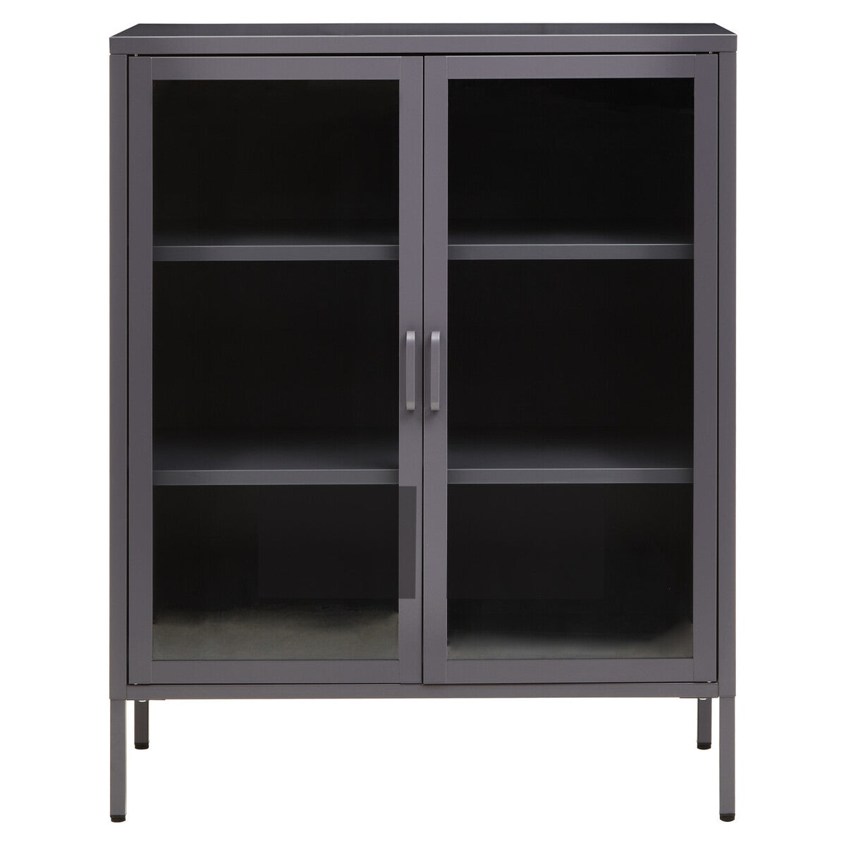 Two Door Grey Metal Cabinet | Acier