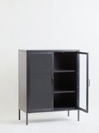 Two Door Grey Metal Cabinet | Acier