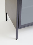Two Door Grey Metal Cabinet | Acier