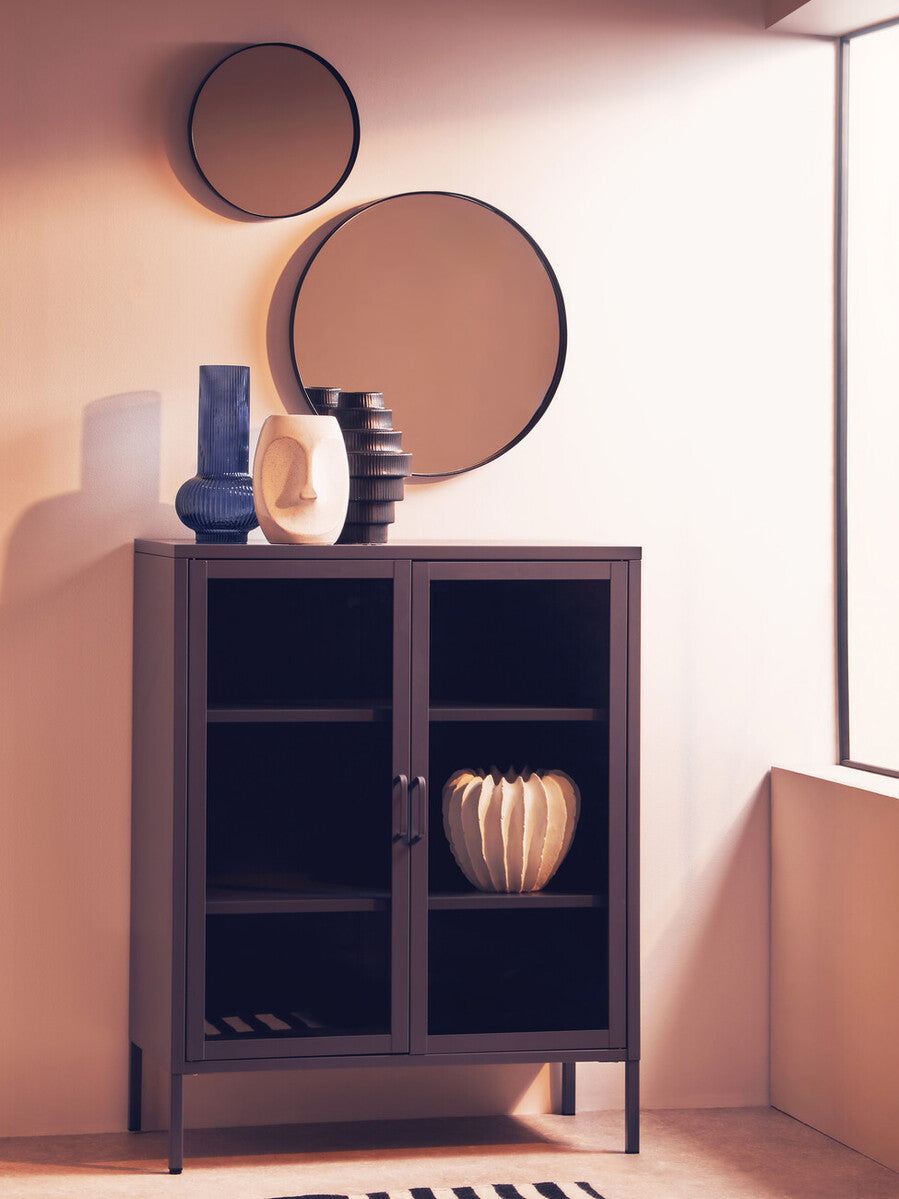 Two Door Grey Metal Cabinet | Acier