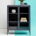 Two Door Grey Metal Cabinet | Acier