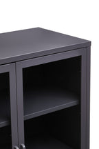 Two Door Grey Metal Cabinet | Acier