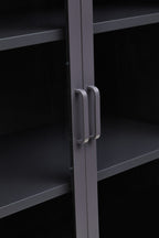 Two Door Grey Metal Cabinet | Acier