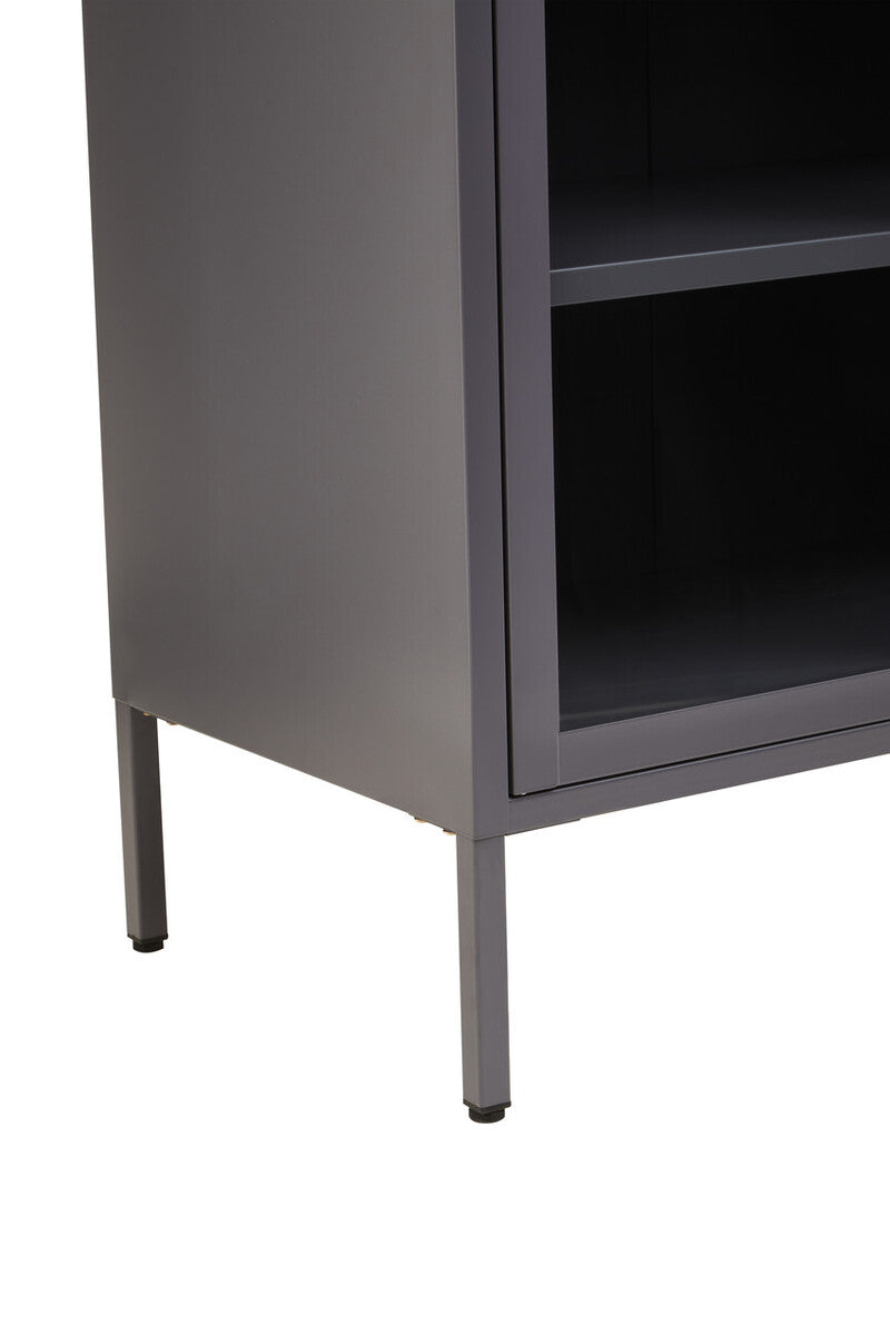 Two Door Grey Metal Cabinet | Acier