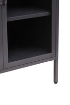 Two Door Grey Metal Cabinet | Acier