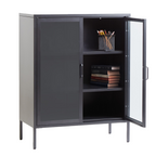 Two Door Grey Metal Cabinet | Acier
