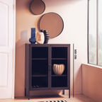 Two Door Grey Metal Cabinet | Acier