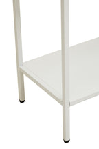 Two Door White Metal Cabinet with Glass Doors | Acier