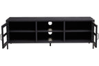 Two Door Black Metal Media Unit | Acier