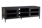 Two Door Black Metal Media Unit | Acier