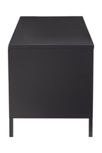 Two Door Black Metal Media Unit | Acier