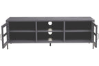 Two Door Grey Metal Media Unit | Acier