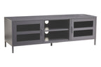 Two Door Grey Metal Media Unit | Acier