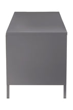 Two Door Grey Metal Media Unit | Acier