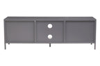 Two Door Grey Metal Media Unit | Acier