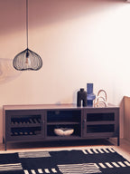 Two Door Grey Metal Media Unit | Acier