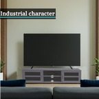Two Door Grey Metal Media Unit | Acier