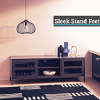 Two Door Grey Metal Media Unit | Acier