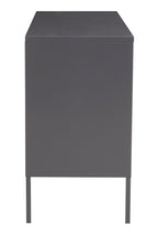 Three Door Grey Metal Sideboard | Acier