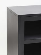 Three Door Grey Metal Sideboard | Acier