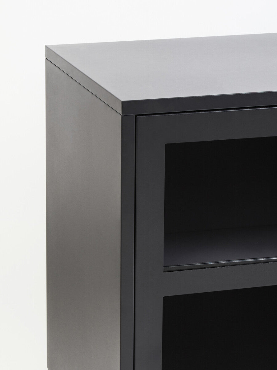 Three Door Grey Metal Sideboard | Acier