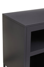 Three Door Grey Metal Sideboard | Acier